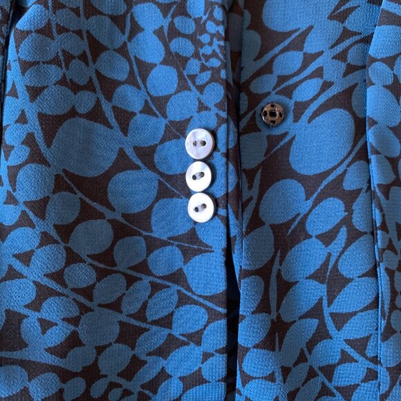 Fletcher Sheer Short Statement Sleeve Blouse Bow Tie Neck Whimsigoth Dark Fairy - Picture 6 of 9